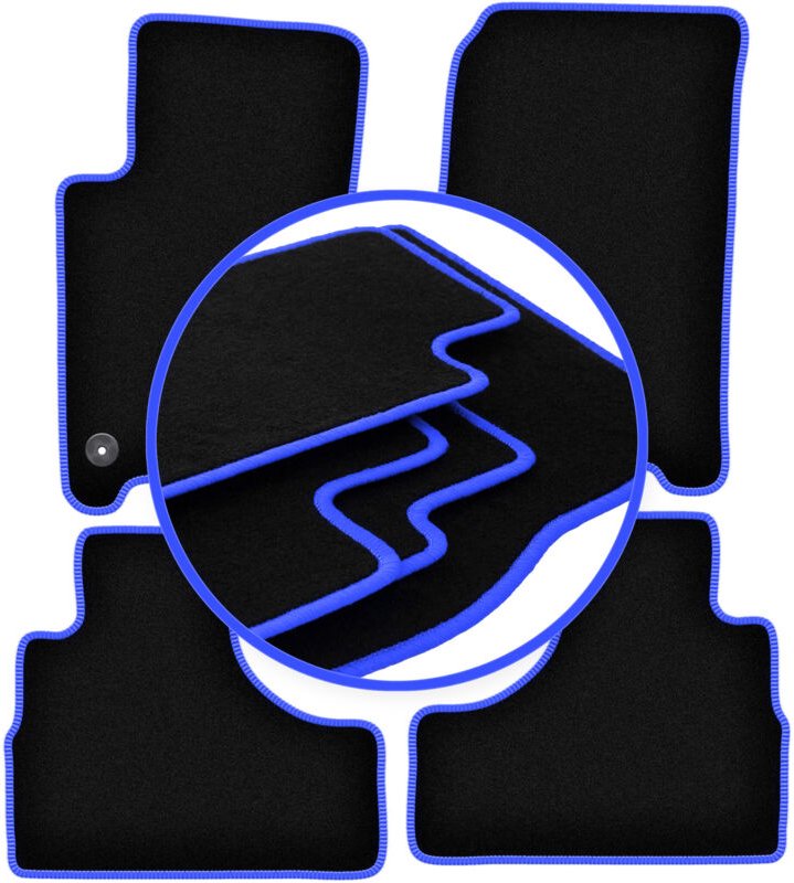 CARLUX-BLUE Autofußmatten für: Jeep Cherokee Liberty KJ Offroad (2002-2007)