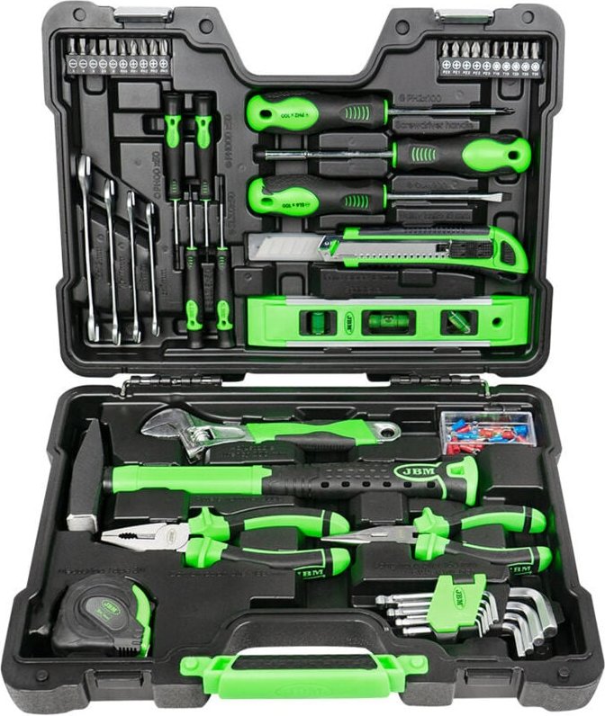 JBM54258 77-teiliger, verzinkter Werkzeugkoffer