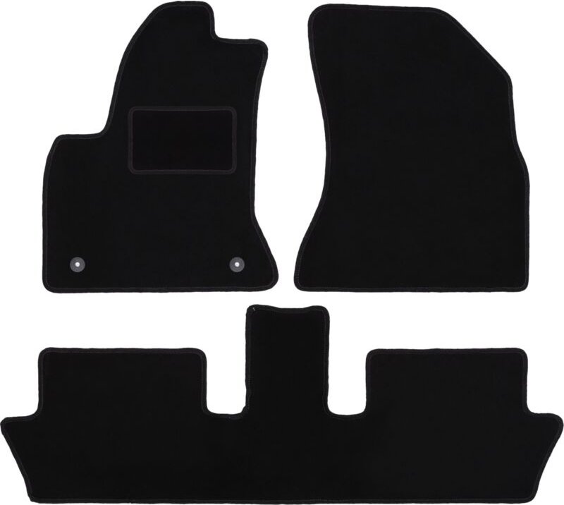 Thumbnail - Schwarze Veloursmatten für: Citroen C4 Picasso I Minivan (2006-2013)