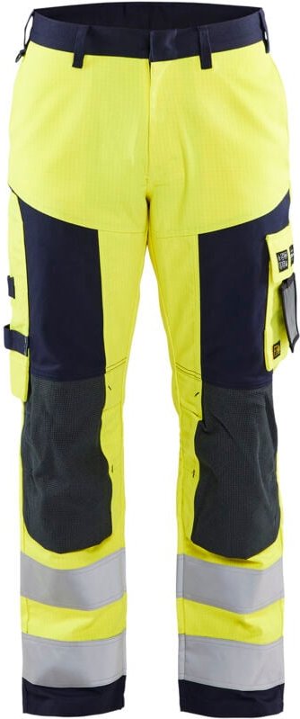 Multinorm-Arbeitshose Artisan 1578 - Neon Gelb / Marine 2XL - FR(52) - SE(C58) - Kurz