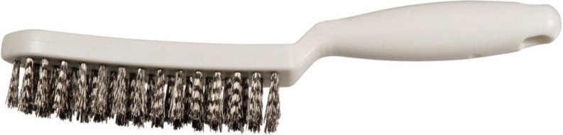 Lessmann Draht-Handbürste, mit Kunststoffgriff INOX-Draht gewellt 0,35 mm, Anzahl Besatzreihen: 3