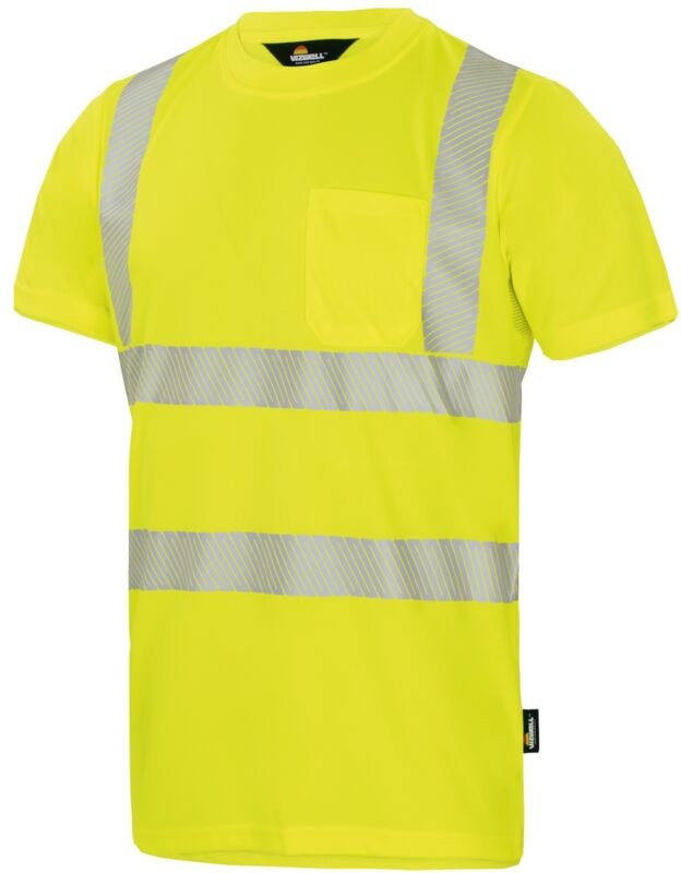 Herren Warnschutz-T-Shirt VWTS3NY Gr. m warngelb - Vizwell