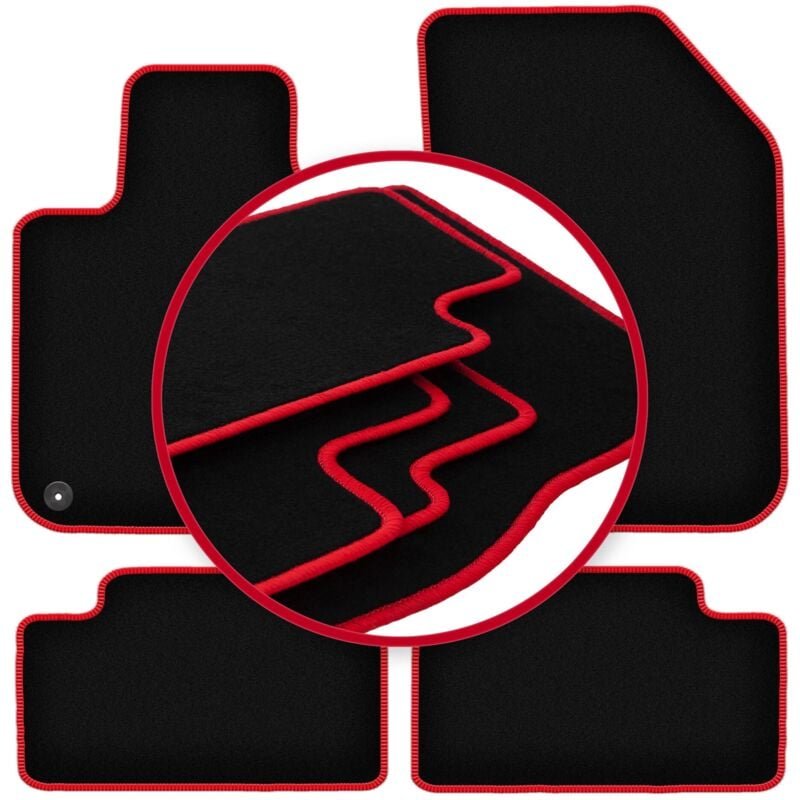 CARLUX-RED Auto-Fußmatten für: Peugeot 308 II Fließheck (2013-)