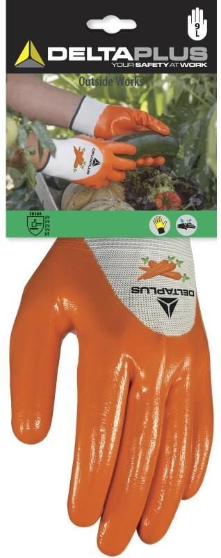 Thumbnail - Gants Delta Plus Tricot Polyester / Paume Nitrile - Dpve715or00 T9