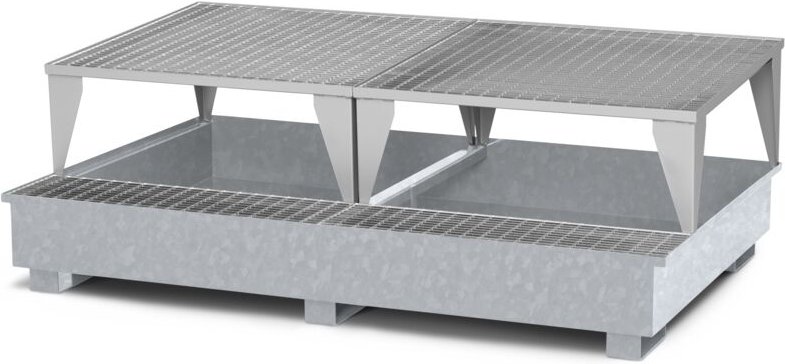 RR Industrietechnik Typ RTA-22 Auffangwannen für IBC aus Stahl mit Abfüllbereich verzinkt