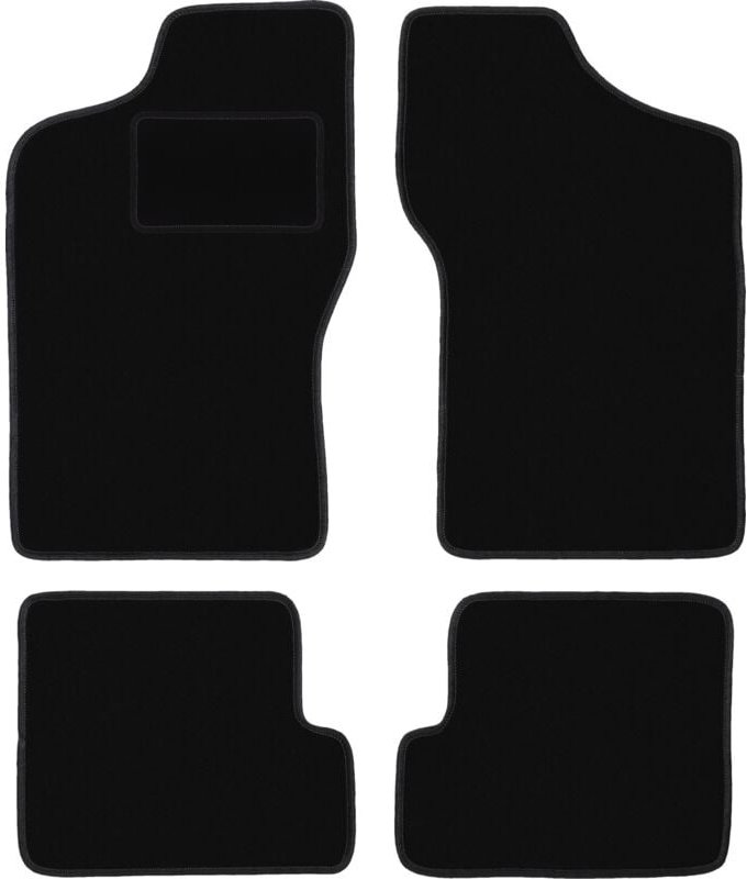 Schwarze Veloursmatten für: Fiat Cinquecento Fließheck (1991-1998)