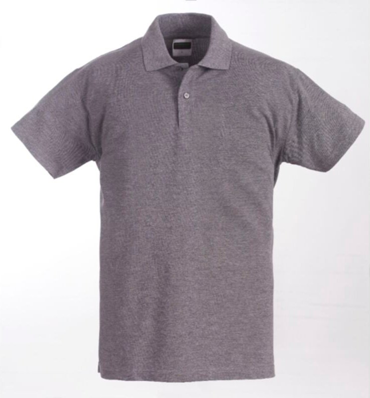 Set aus 5 - Kurzarm-Arbeitspolo mit Regen-SAFARI - Grau Meliert L - 48/50