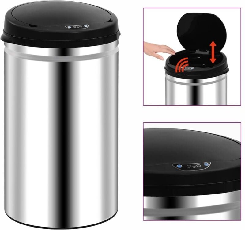 Automatischer Sensor-Mülleimer 40 l Edelstahl - Vidaxl