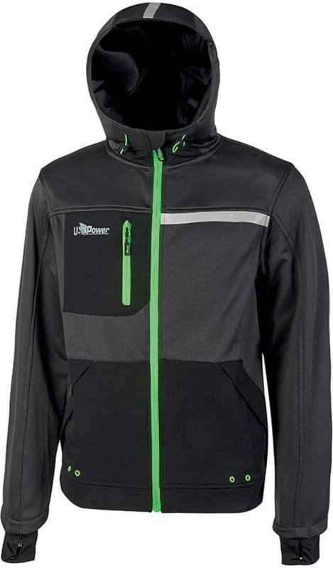 Arbeitskapuzenpullover mit Reißverschluss GALAXY - Schwarz/Gelb M