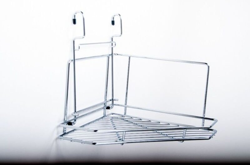 Wesco - Relingsystem Eckregal rechts und links Chrom Küchenreling