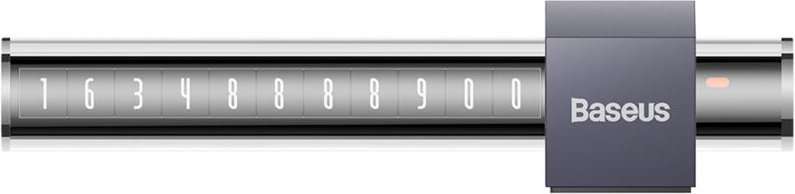 Parknummernschild für Armaturenbrett, grau