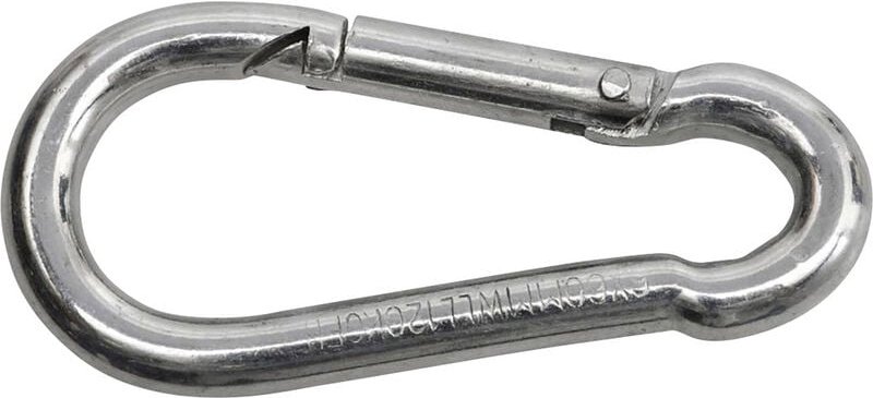 680 154 800 75 Feuerwehrkarabinerhaken Stahl galvanisch verzinkt (l x b) 100 mm x 10 mm - SWG