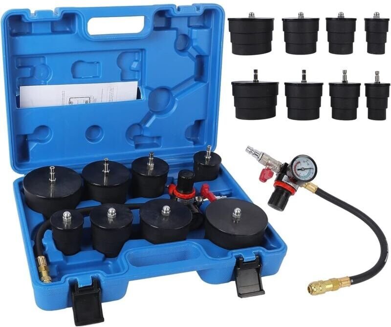 9-teiliger Turbosystem-Lecktester mit Manometer 35-90mm