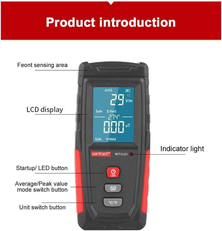 Elektromagnetische welle messgerät doppel elektromagnetische feld messung handy strahlung monitor haushalt strahlung det...