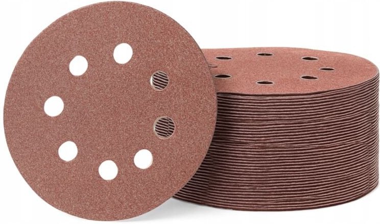 50x Schleifpapierscheiben mit Klettverschluss für Schleifmaschinen 125mm P60 mit Löchern