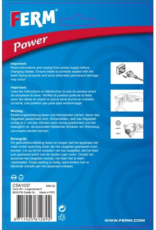 Precision Sägeblatt, 80Z (hss) für CSM1038