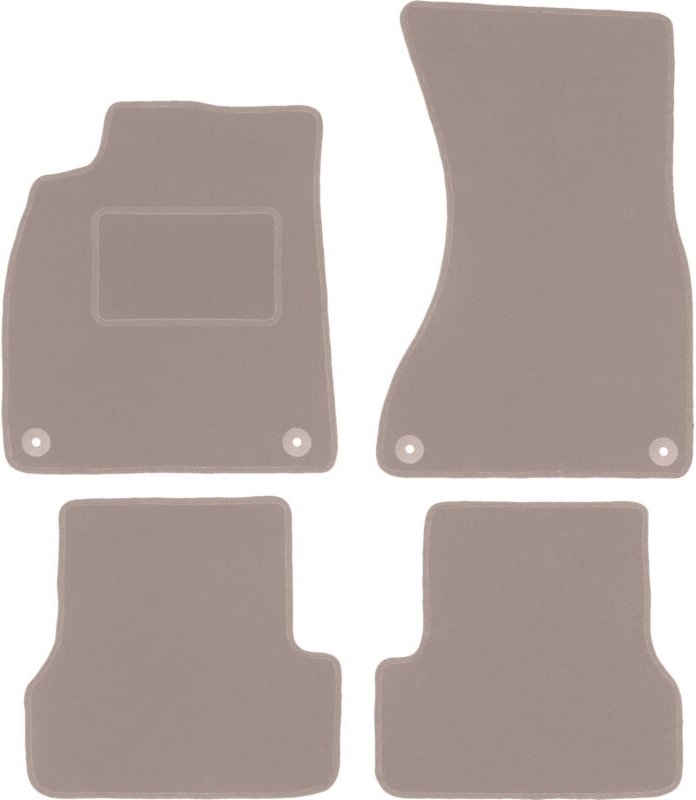 Beige Veloursmatten für: Audi A6 C7 Limousine, Kombi, Avant (2011-2017)