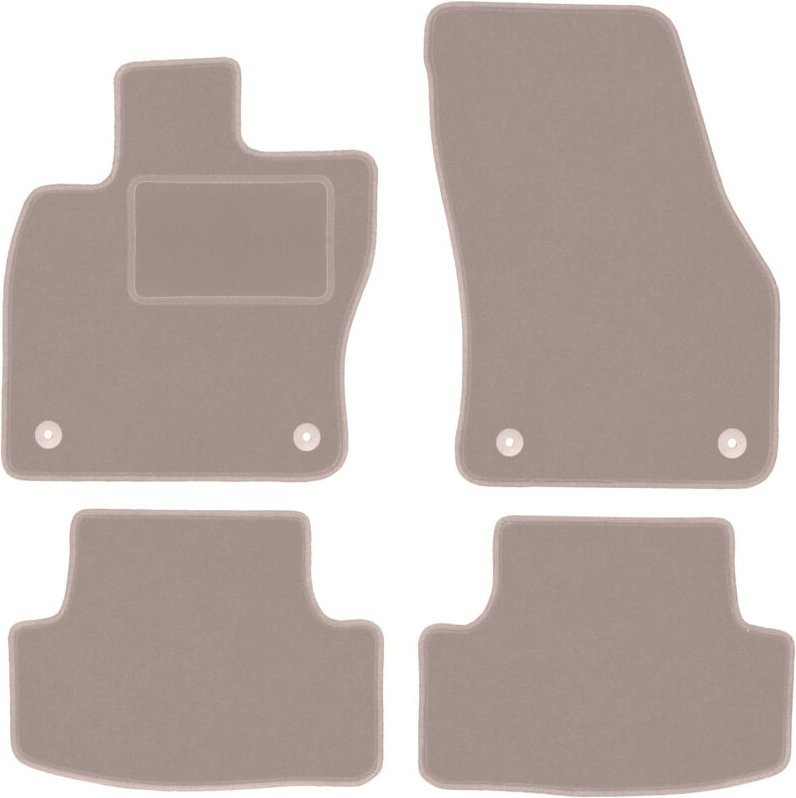 Beige Veloursmatten für: Skoda Karoq Crossover (2017-)