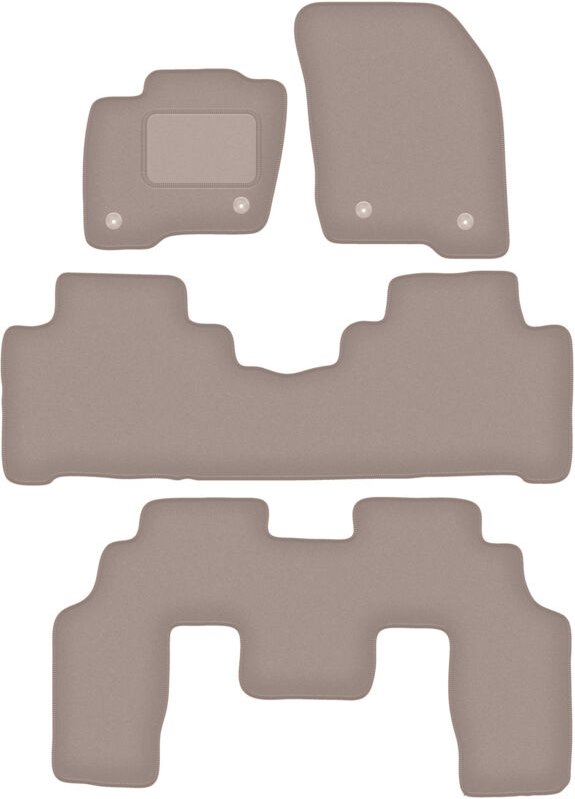 Beige Veloursmatten für: Ford S-MAX MK2 7-Sitzer (2015-)