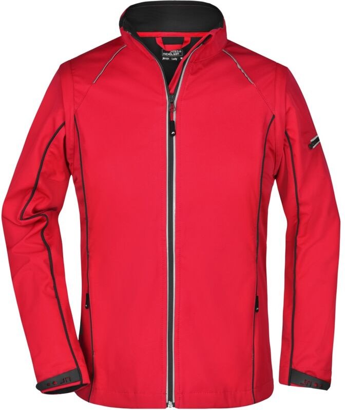 James&nicholson - Damen Zip-Off Softshell Jacke JN1121 Gr. xl red/black