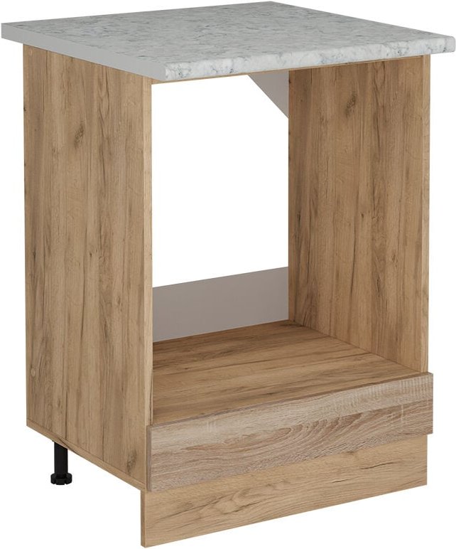 Thumbnail - Herdumbauschrank R-Line, Sonoma, 60 cm ap Marmor Vicco