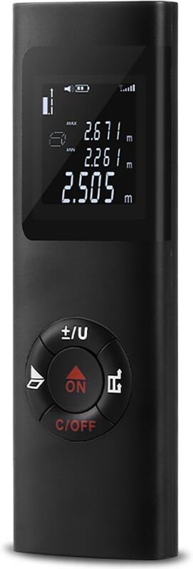 Jusch - Laser-Entfernungsmesser, Laser-Messgerät, Laser-Entfernungsmesser, Laser mit LCD-Hintergrundbeleuchtung, Theorem...