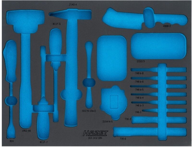 Hazet 2-Komponenten Weichschaumeinlage, L x B: 519 mm x 392 mm, für 163-143/18N
