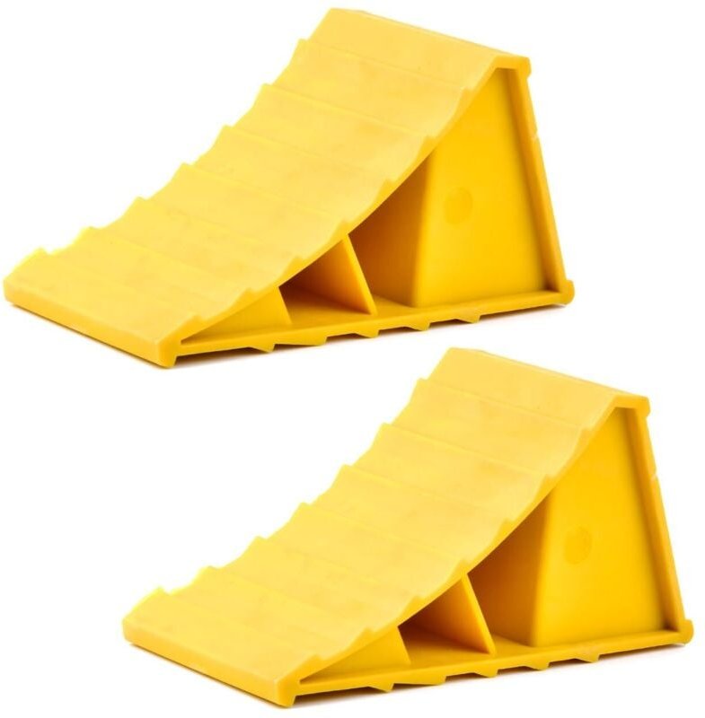 Unterlegkeil, 2 Stück Anti Rutsch Block Unterlegkeile Auto Unterlegkeil Auto Radkeil für Wohnwagen Wohnmobil Auto Motorr...