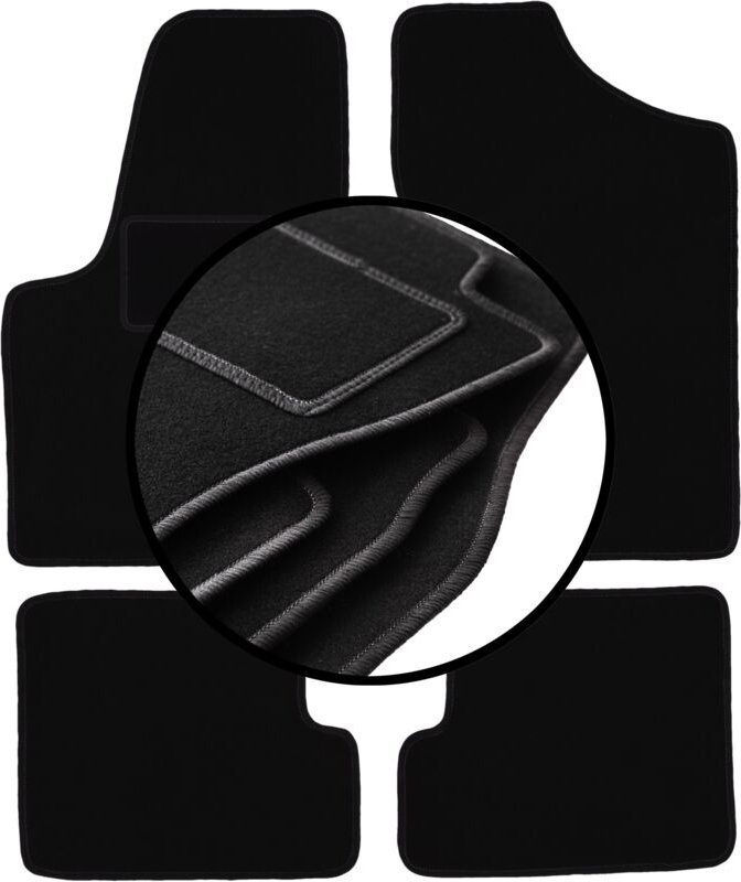 Komplettset Veloursmatten für: Fiat Seicento Fließheck (1998-2010)