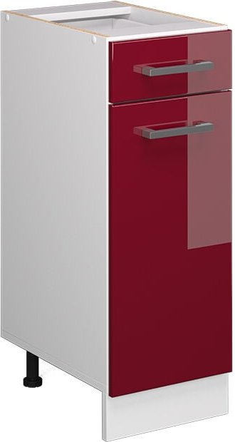 Vicco - Küchenunterschrank R-Line, Bordeaux Hochglanz, 30 cm ohne Arbeitsplatte