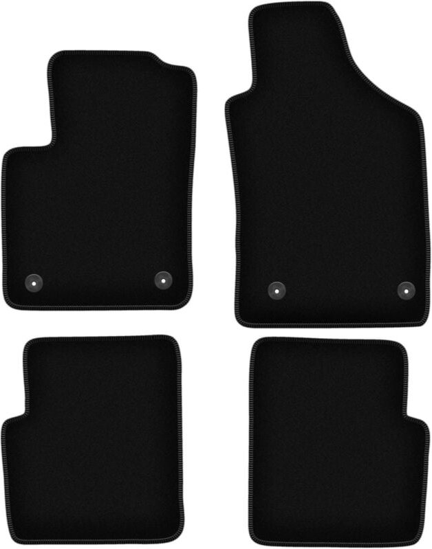 BASIC schwarze Veloursmatten für: Fiat 500 FL Fließheck (2013-2019)