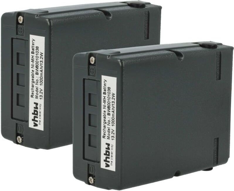 vhbw 2x Akku Ersatz für Icom BP-7, CM-7, CM-7G, BP-7H, CM-7H für Funkgerät, Walkie Talkie (1000 mAh, 13,2 V, NiMH)