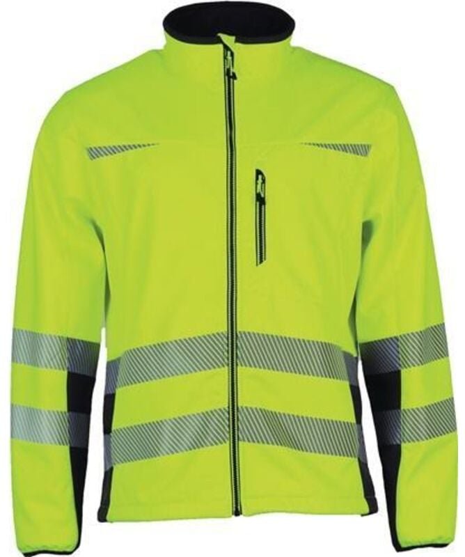 Warnschutz-Softshelljacke Prevent® Trendline gelb / schwarz Größe xl - PTW-SN/XL/78 - Asatex