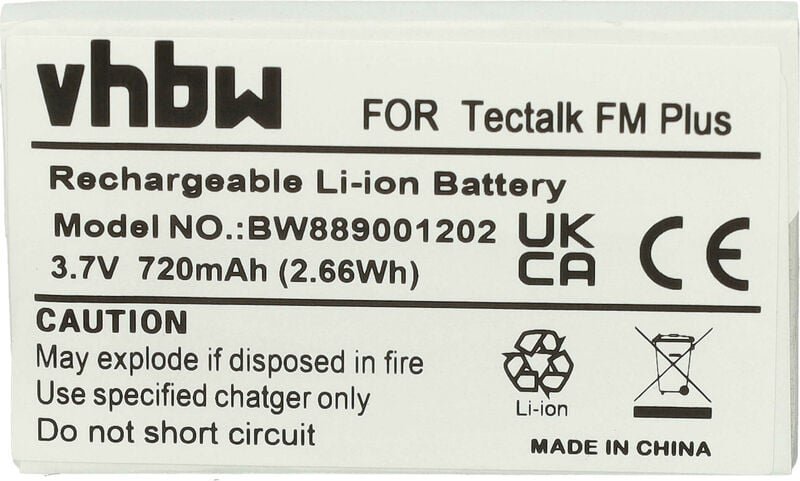 Thumbnail - Vhbw - Akku kompatibel mit Albrecht Tectalk fm, fm Plus, fm+ Funkgeräte mit UKW-Radio (720 mAh, 3,7 v, Li-Ion)
