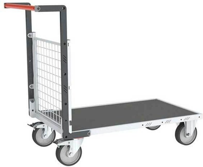 Modularer Transportwagen mit Gitter 1-seitig - Rutschfeste Platte 1095x755mm - Tragfähigkeit 500kg - 806724661