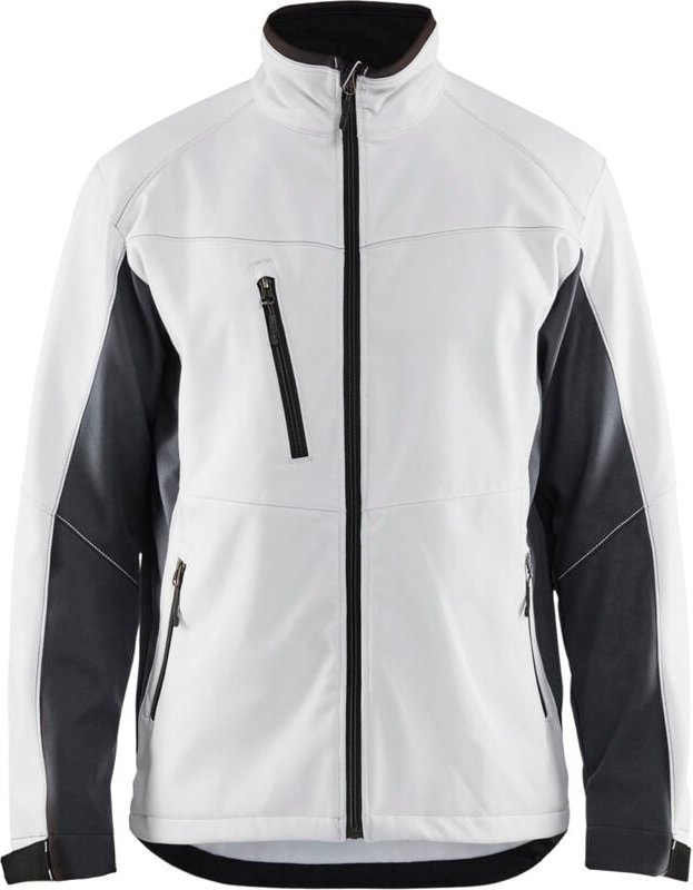 Arbeitssoftshelljacke 4950 - Weiß/Dunkelgrau XS