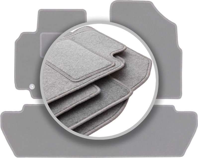 Thumbnail - Graue Fußmatten für: Citroen Berlingo II Kombivan, Multispace, 5-Sitzer (2008-2018)