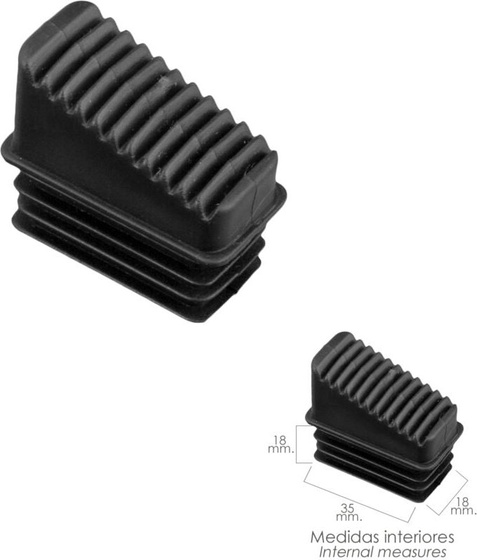 Aluminium Treppenendkappe vorne 3 bis 6 Stufen - Oryx