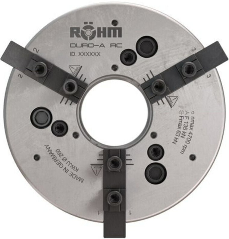Röhm Kraftspannfutter DURO-A RC 180 DIN ISO 702-1 - KK6 geradverzahnt Einzelentriegelung - 185028