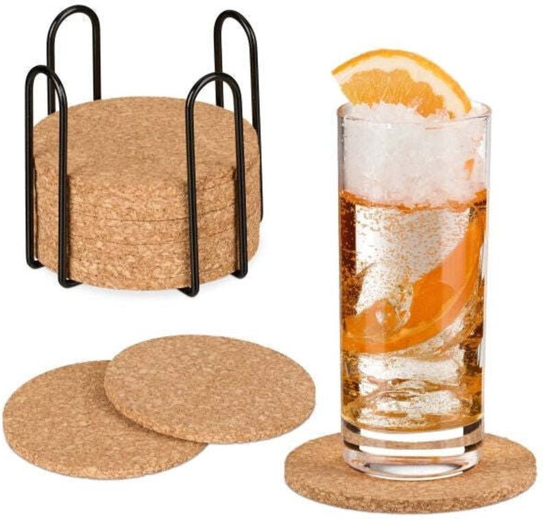 Korkuntersetzer mit halter im 16er pack