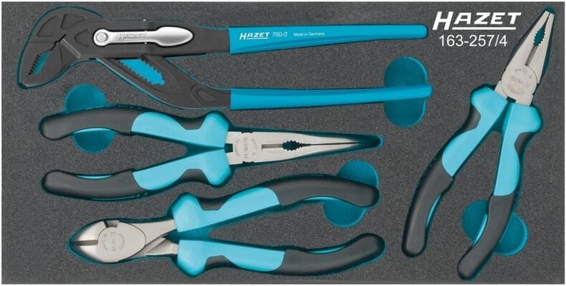 Zangen Satz, Anzahl Werkzeuge: 4, Art.Nr. 163-257/4 - Hazet