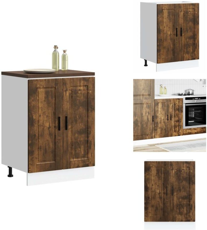 Küchenunterschrank Porto Räuchereiche Holzwerkstoff - Küchenunterschrank - Küchenunterschränke - Küchenschrank - Spülenu...