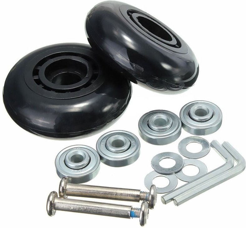 Thumbnail - 2er-Pack Ersatzräder, Achsen, Luxus-Reparaturwerkzeug, Außendurchmesser 68 mm