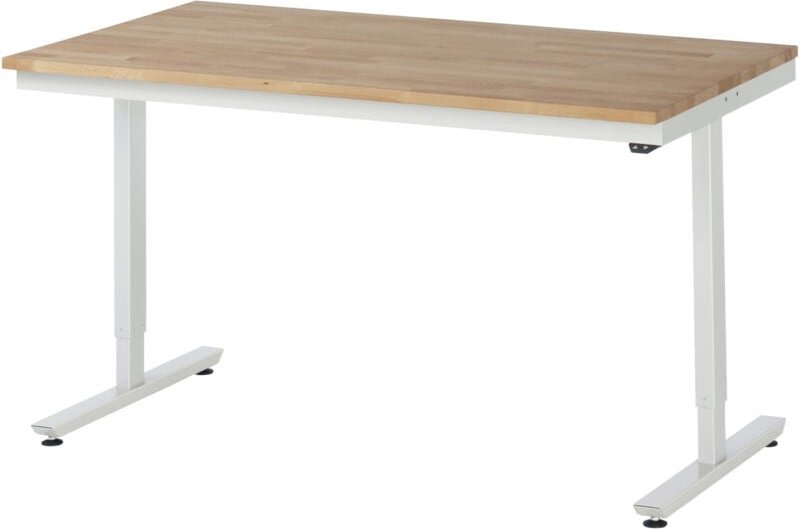 Arbeitstisch adlatus 150 elektrisch höhenverstellbar Buche-Massiv-Platte 1500 mm x 800 mm - RAU