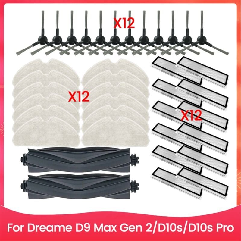 Für D9 Max Gen 2/D10s/D10s Pro Wichtigsten Seite Pinsel Mopp Tuch Hepa-Filter Effiziente Reinigung Ersatz Teil