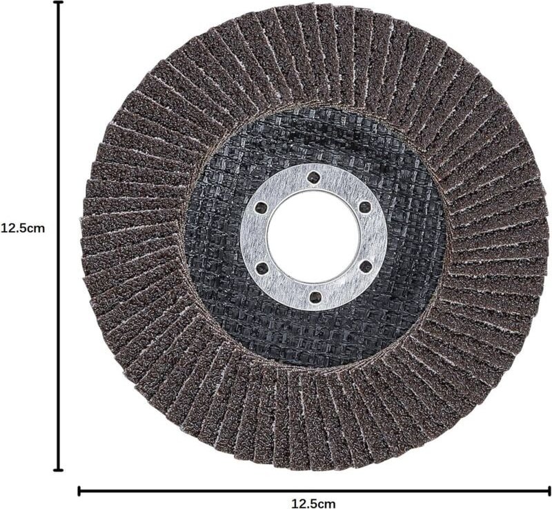 L&h-cfcahl - 10-teilige 125-mm-Fächerscheiben zum Entfernen von Graten, Rost, Polieren und Finishen