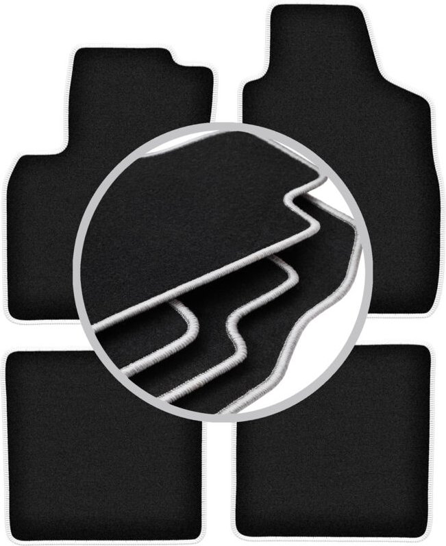 CARLUX-SILVER Autofußmatten für: Fiat Panda II Fließheck (2002-2010)