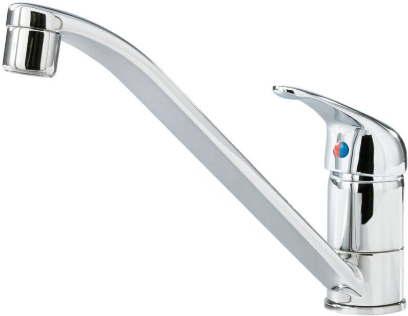 Einhebel-Mischbatterie für die Küche, Spülbecken, Chromstahl – - Ymyny