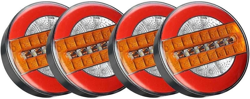 4x wasserdichte LED-Rücklichter für Anhänger, lkw, Rückwärtsbremse, Bremslichter, Auto, Boot, Bus, fließende Kurve