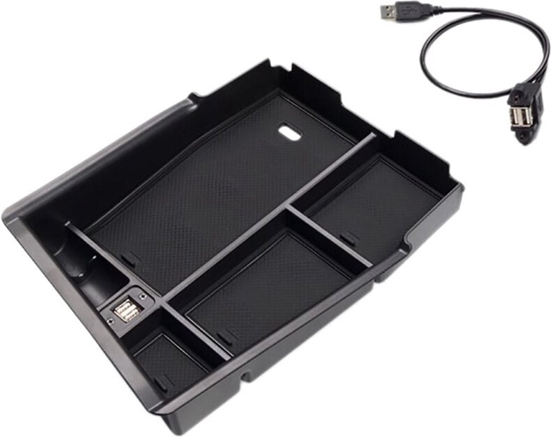 Tlily - USB-Aufbewahrungsbox, die das Organizer-Fach der Mittelkonsolen-Autoteile für 2021 Teramont x ersetzt